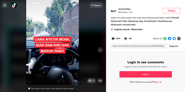 Cara menyetir mobil biar ban kiri tidak masuk parit