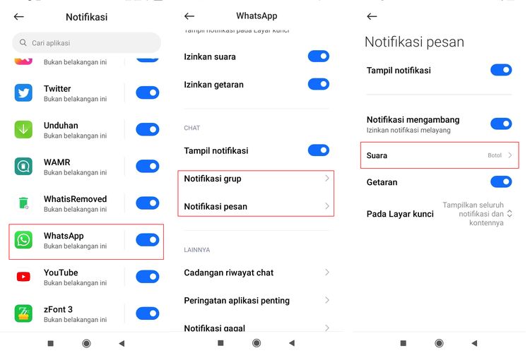 Ilustrasi cara membuat notifikasi WA suara Google.
