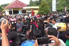Ratusan Pemuda Pagar Nusa Geruduk Mapolres Grobogan Minta Rekannya Dibebaskan