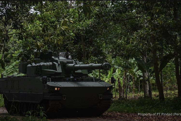 Tank Harimau kelas medium kaliber 105 mm.