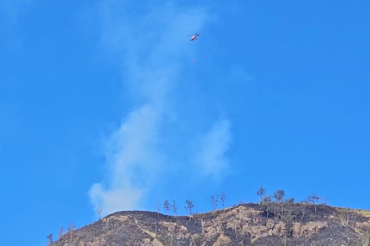 Kebakaran Bromo Capai 742 Hektare, 3 Helikopter Dikerahkan untuk Water Bombing