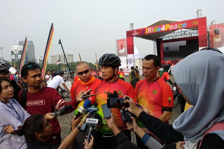 Wakapolri Komjen Ari Dono di Lapaangan Monas, Jakarta, Minggu (4/11/2018).