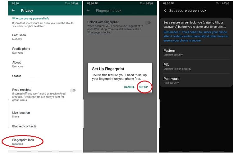 Update WhatsApp Android Dapat Kunci Sidik Jari, Begini Cara Memakainya Halaman all - Kompas.com - Tekno Kompas.com