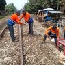 Perbaikan Rel yang Tergerus Banjir di Tegal Rampung, Perjalanan Kereta Api Kembali Normal