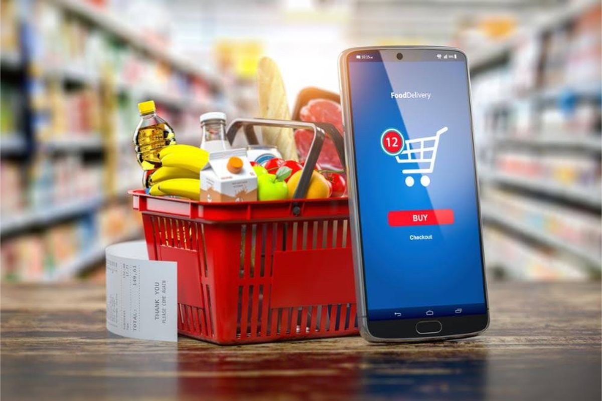 Ilustrasi belanja groceries secara online untuk kebutuhan Ramadhan
