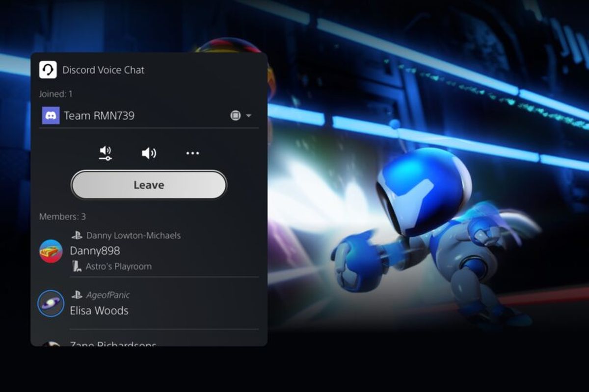 Tampilan Discord di PS5.