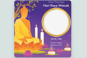 50 Link Twibbon Hari Waisak 2026 Menarik dan Cara Menggunakannya