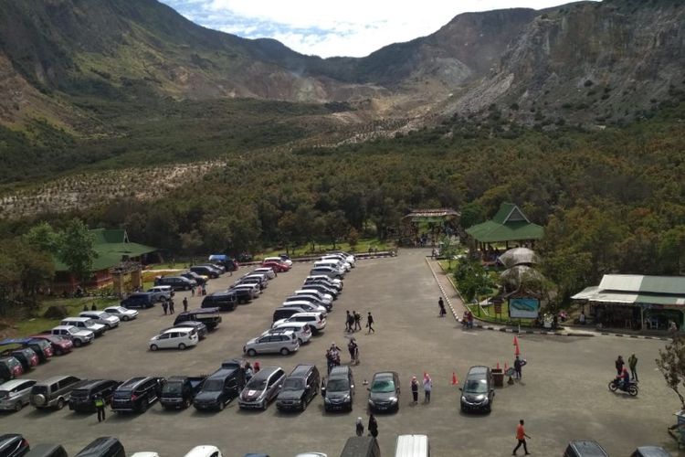 Kawasan Taman Wisata Alam Gunung Papandayan yang jadi salah satu tempat wisata favorit di Kabupaten Garut, Minggu (30/12/2018)