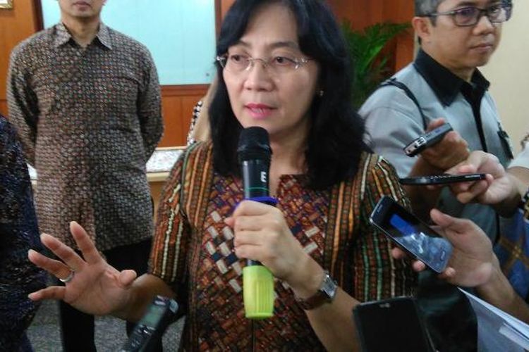 Dirjen IKM Kemenperin Gati Wibawaningsih usai acara penandatanganan Ditjen IKM dan Indonesia Eximbank di Kemenperin, Jakarta, Selasa (14/2/2017).