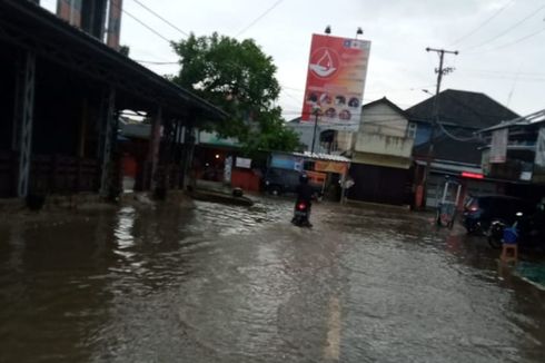 Diguyur Hujan Deras, Kota Pangkalpinang Kembali Terendam Banjir