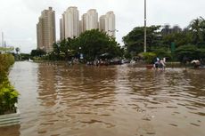 Jalanan Depan Pintu Barat Taman Impian Jaya Ancol Terendam Banjir, Lokasi Rekreasi Tetap Buka