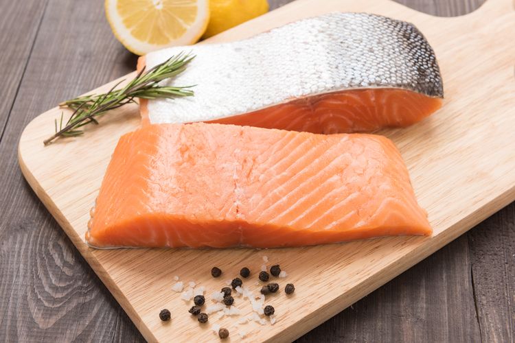 Ilustrasi salmon fillet.