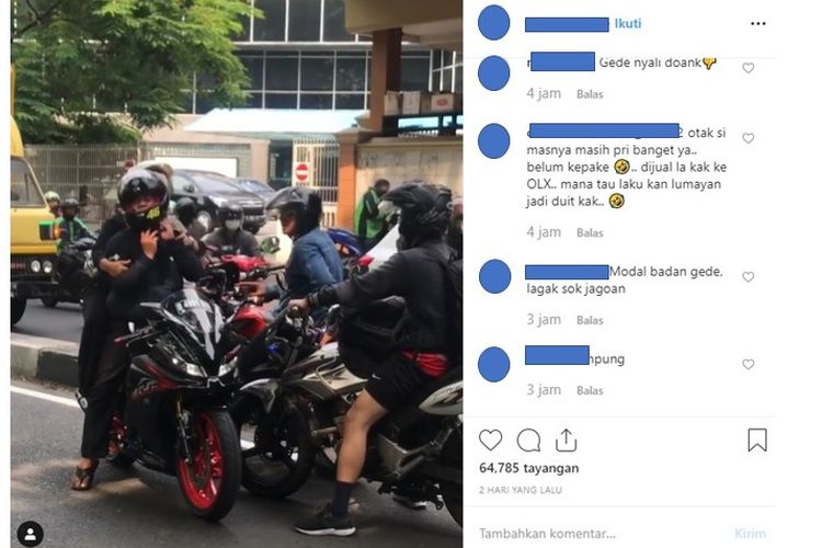 Viral, video pengendara motor lawan arus di wilayah Palmerah, Jakarta.
