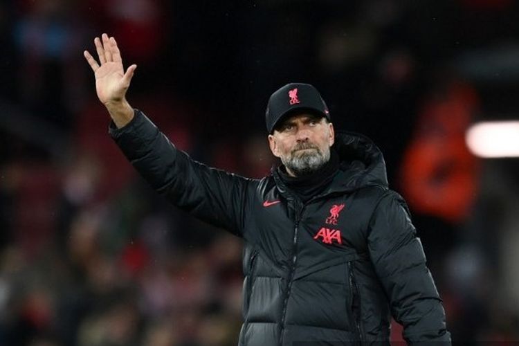 Pelatih Liverpool, Juergen Klopp, setelah mendampingi anak asuhnya menghadapi Napoli di Stadion Anfield pada matchday terakhir Grup A Liga Champions, Rabu (2/11/2022) dini hari WIB.