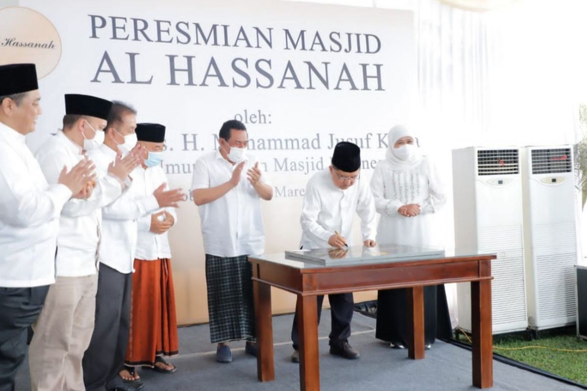 Peresmian masjid Al-Hassanah di Kabupaten Probolinggo dihadiri JK dan Khofifah.