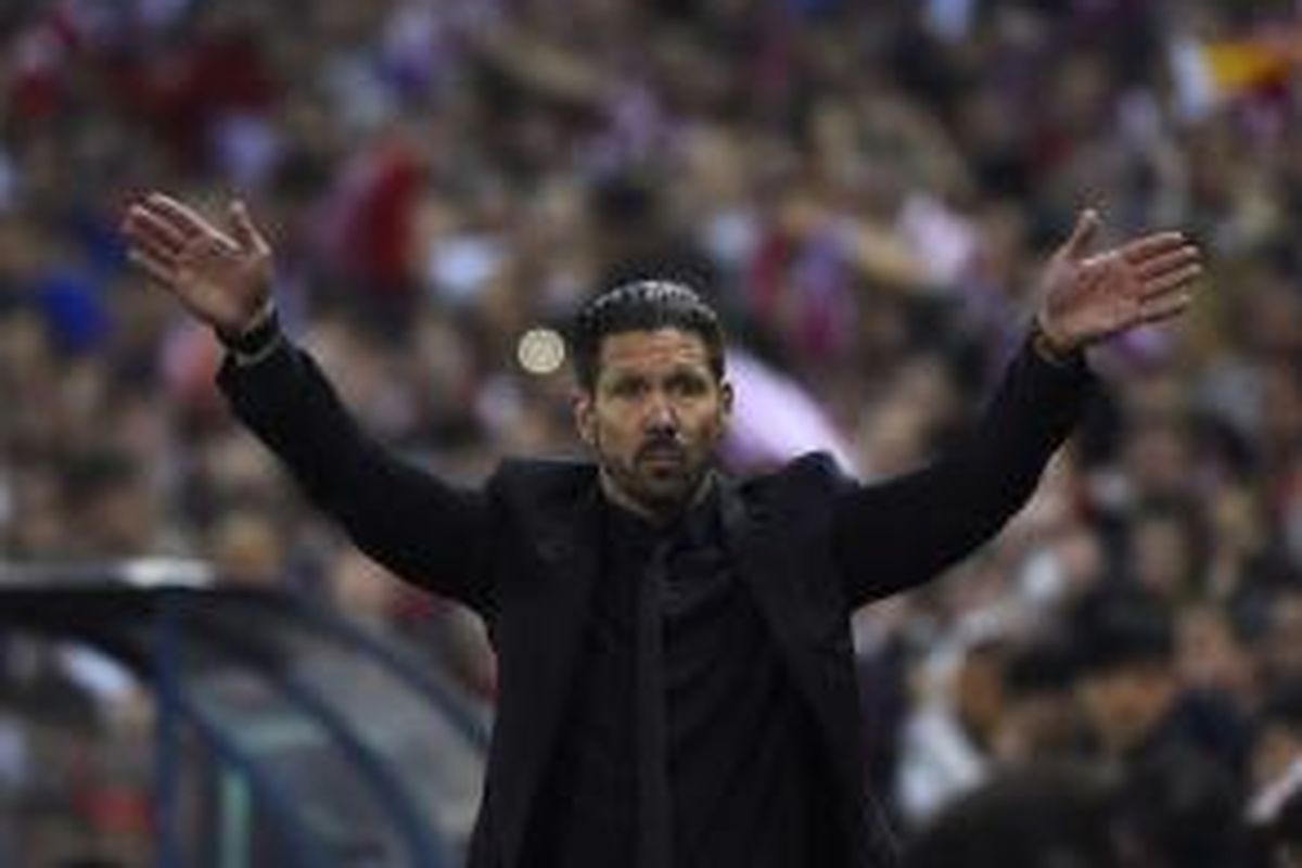 Pelatih Atletico Madrid, Diego Simeone. 