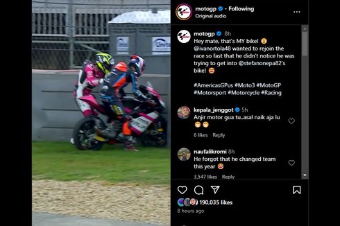 Video Lucu, Pebalap Moto3 Salah Ambil Motor Saat Terjatuh