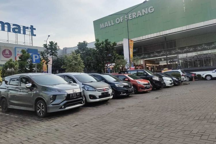 Salah satu lokasi pajak parkir di Mall of Serang yang masuk menjadi objek parkir khusus Bapenda Kota Serang