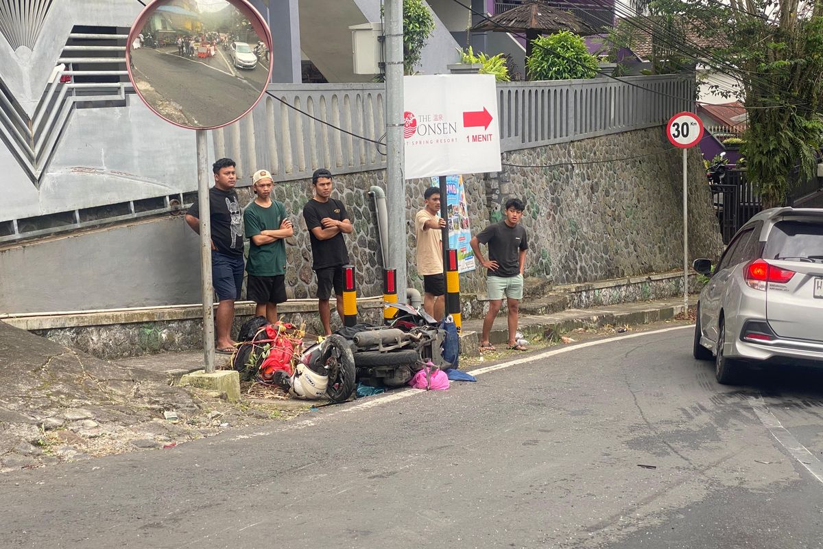 Kecelakaan di jalur Kelemuk, Kota Batu, Jawa Timur pada Rabu (25/3/2026).