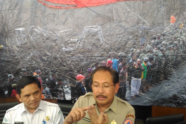 Deputi bidang pencegahan dan kesiapsiagaan Badan Nasional Penanggulangan Bencana (BNPB), Wisnu Widjaja, di kantor BNPB, Jakarta Timur, Kamis (28/2/2019). 