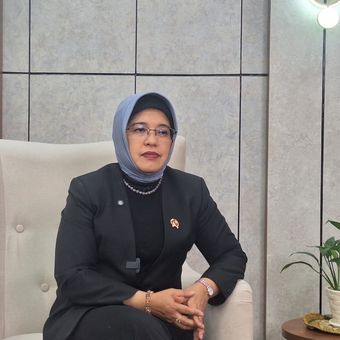 Kepala Badan Pusat Statistik (BPS) RI Amalia Adininggar Widyasanti ketika ditemui di kantor BPS, Selasa (20/1/2026)
