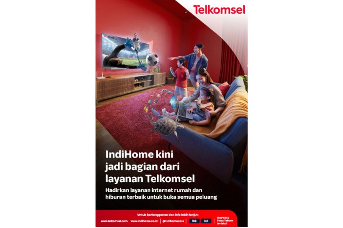 IndiHome resmi berada di bawah naungan Telkomsel. 