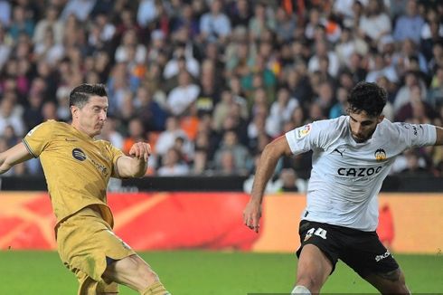 Hasil Valencia Vs Barcelona: Gol Menit Akhir Lewandowski Antar Barca Menang 1-0