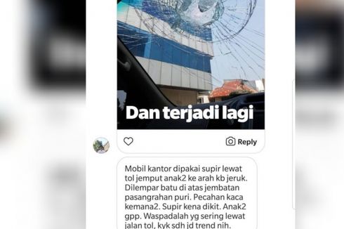 Pelaku Pelemparan Batu di Tol Kembangan Diduga Punya Gangguan Jiwa