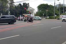 Ada Aksi 313, Arus Lalu Lintas di Sekitar Stasiun Gambir Lengang