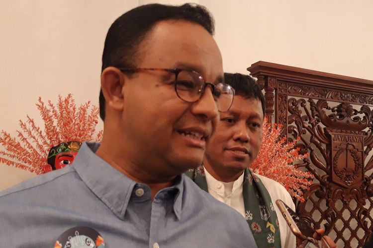 Gubernur DKI Jakarta Anies Baswedan di Balai Kota, Jakarta Pusat, Sabtu (4/5/2019)