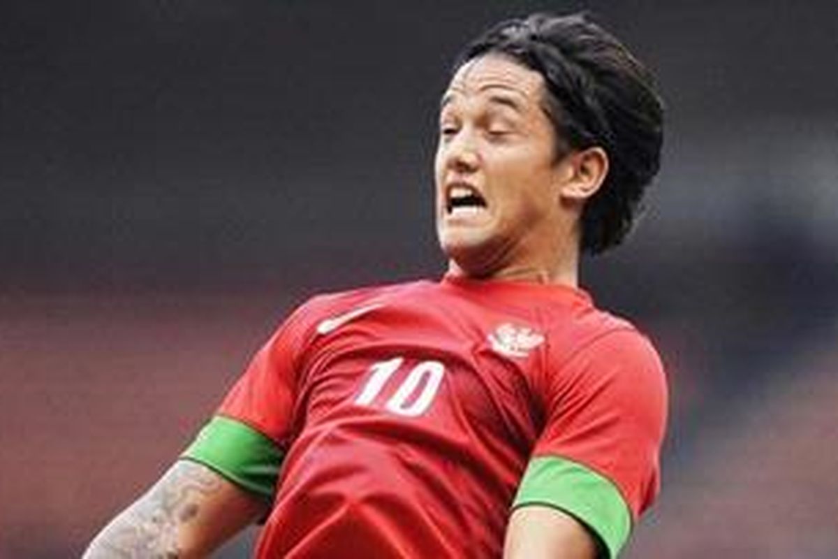 Pemain timnas Indonesia, Irfan Bachdim.
