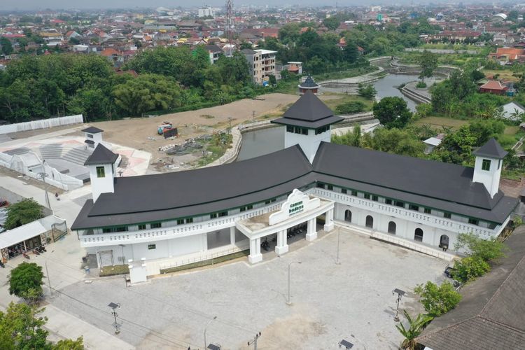 Foto udara kawasan Taman Budaya Embung Giwangan (TBEG) di Yogyakarta.