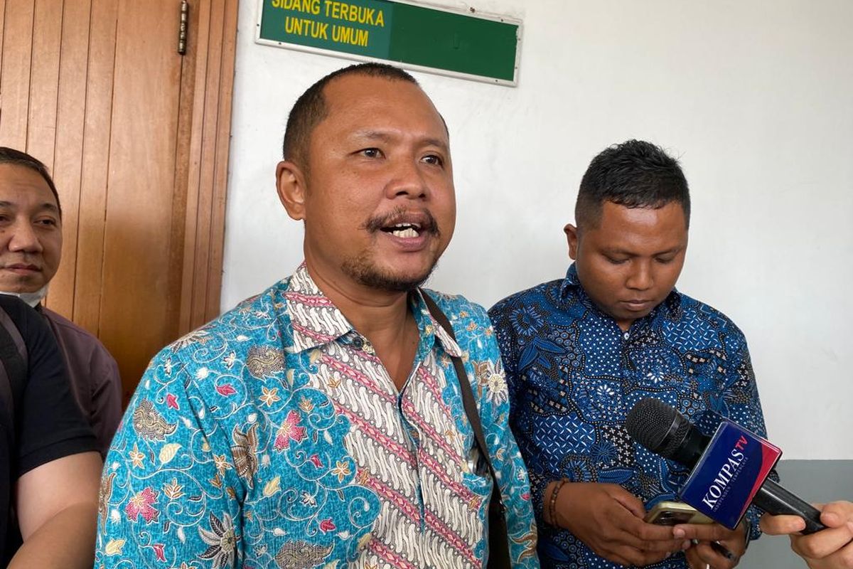 Kuasa hukum para konsumen Meikarta Rudy Siahaan saat ditemui di sidang pencabutan gugatan PT MSU di Pengadilan Negeri Jakarta Barat, Selasa (28/2/2023). 