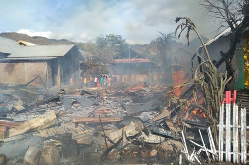 Diduga akibat Kompor Gas Meledak, 11 Rumah di Bima Terbakar, Kerugian Capai Rp 1,2 M 