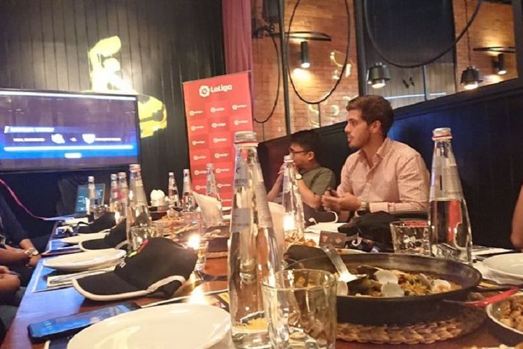 Rodrigo Gallego, Delegate of La Liga Global Network Indonesia, di acara makan malam eksklusif yang juga dihadiri BolaSport.com.