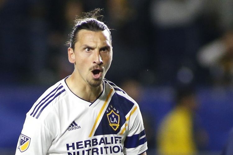 Penyerang LA Galaxy, Zlatan Ibrahimovic. 