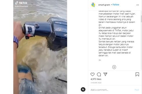 Viral Video Motor Bebek Lawas Bisa Berenang