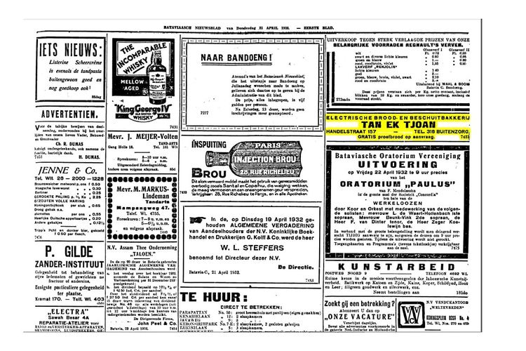 Iklan jadul Tan Ek Tjoan di koran tahun 1932