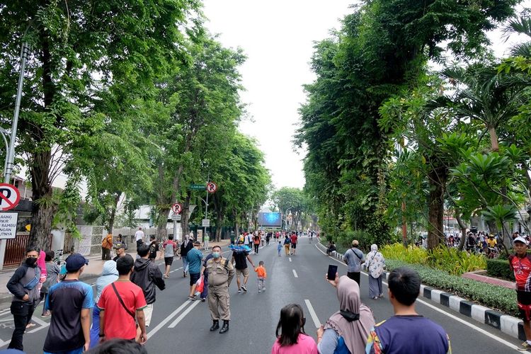 Car Free Day yang berlangsung di Jalan Darmo, Surabaya, Jawa Timur, beberapa waktu lalu