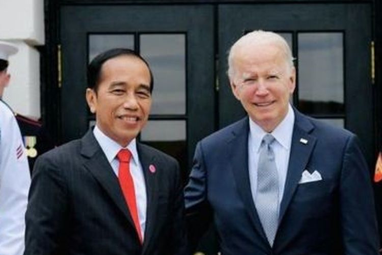 Presiden Joko Widodo dan Presiden AS Joe Biden di Gedung Putih, 13 Mei 2022