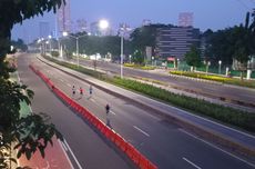 Jalan Jenderal Sudirman Depan GBK Steril Jelang Jakarta Marathon