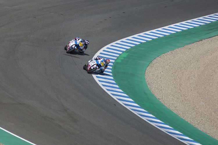 Pebalap Pertamina Mandalika SAG Stylobike Euvic Team, saat berlaga pada FIM CEV Repsol Moto2 2021 di Sirkuit Jerez