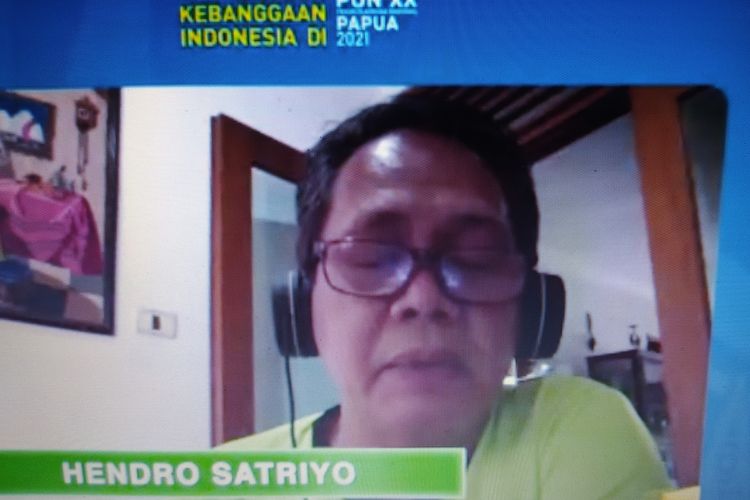 Tangkapan layar pada webinar, Jumat (1/10/2021), mengenai dukungan Herbalife Nutrition Indonesia di PON XX Papua 2021, atlet terjun payung Provinsi Yogyakarta Hendro Satriyo.