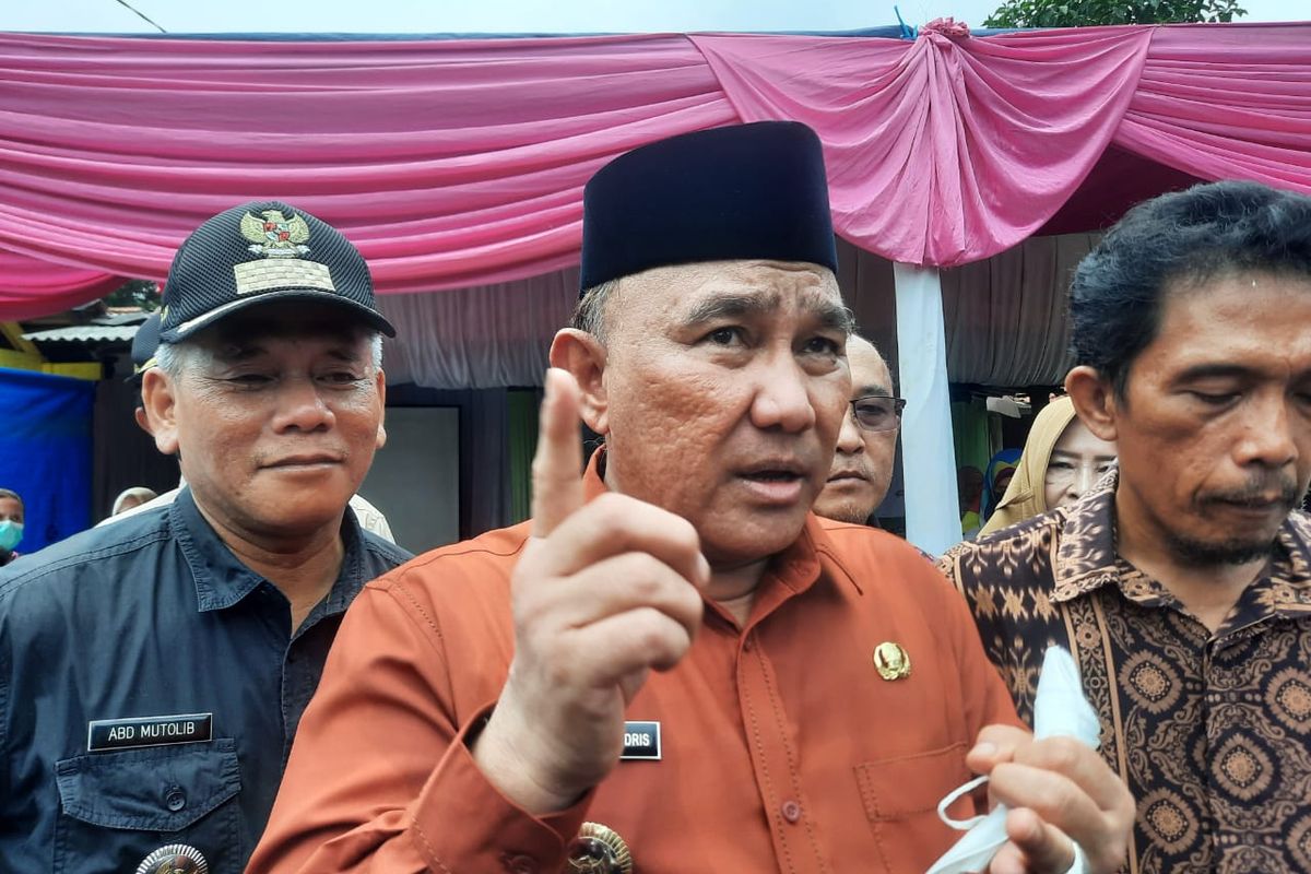 Wali Kota Depok, Mohammad Idris usai meresmikan rumah maggot di Cimpaeun, Tapos, Depok, Selasa (18/10/2022).