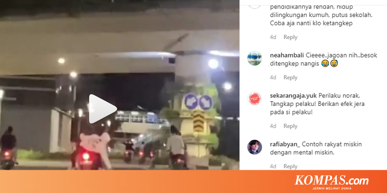 Viral Pemotor Lempar dan Tendang Traffic Cone Berakhir dengan Push Up
