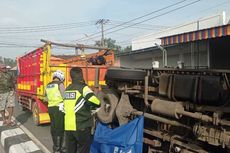 Sebuah Truk Oleng lalu Timpa Pejalan Kaki, Polisi Sebut Truk Berusaha Menghindar