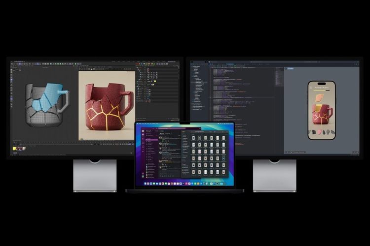 MacBook Pro M4 dan Studio Display.
