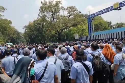 Ratusan Buruh Demo di Jalan Rungkut Surabaya, Begini Penjelasan PT Unilever