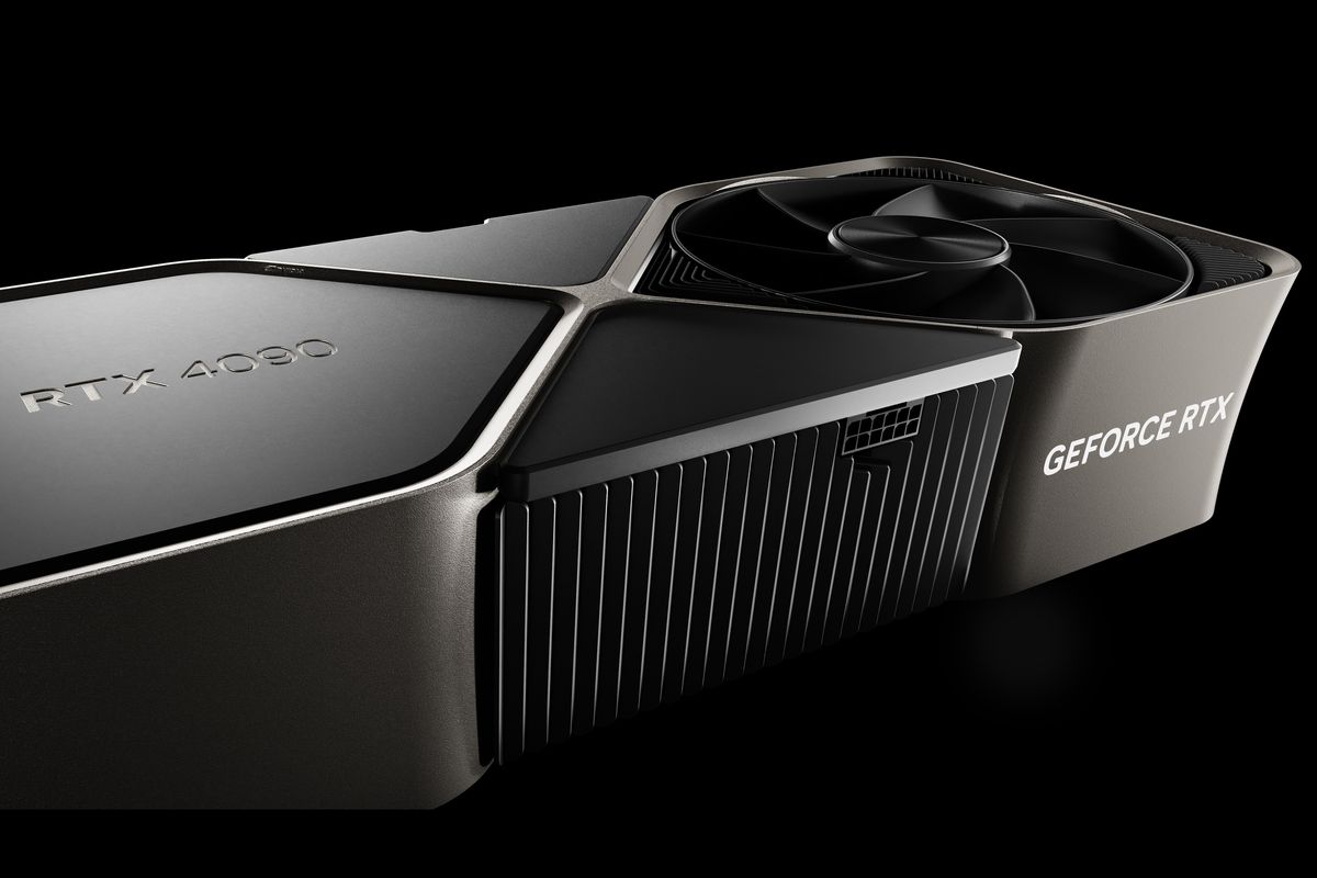 Ilustrasi kartu grafis Nvidia GeForce RTX 4090 Founders Edition