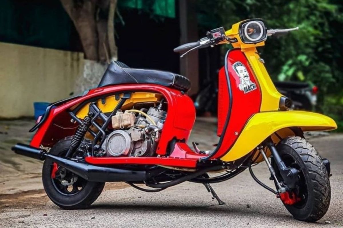 Lambretta dengan mesin Yamaha 2-tak 350 cc